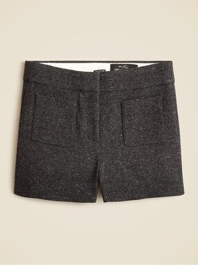 J Crew Patch Pocket Short in Donegal Wool Blend Gray Short